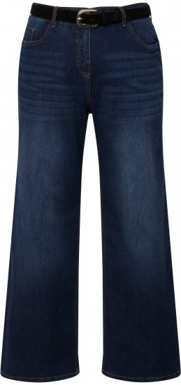 Ulla Popken Mary Fit Wide Leg Stretch Jeans Blue Denim - Džíny & Nohavice vo Veľkých Veľkostiach – Plus Size - 