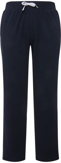 Ulla Popken Side Stripe Adjustable Drawstring Waist Joggers Navy - Džíny & Nohavice vo Veľkých Veľkostiach – Plus Size - 