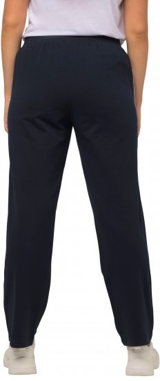 Ulla Popken Side Stripe Adjustable Drawstring Waist Joggers Navy - Džíny & Nohavice vo Veľkých Veľkostiach – Plus Size - 