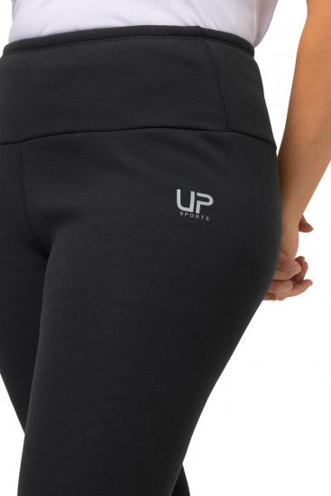 Ulla Popken Faux Fur Lined Stretch Leggings Black - Nohavice - Nohavice pre ženy vo veľkých veľkostiach