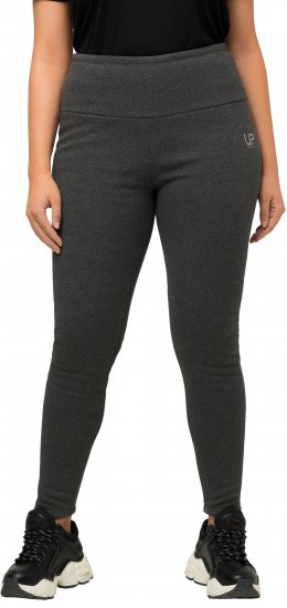 Ulla Popken Faux Fur Lined Stretch Leggings Charcoal - Džíny & Nohavice vo Veľkých Veľkostiach – Plus Size - 