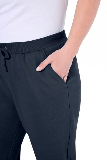 Ulla Popken Basic Drawstring Elastic Waist Cotton Blend Joggers Navy - Nohavice - Nohavice pre ženy vo veľkých veľkostiach