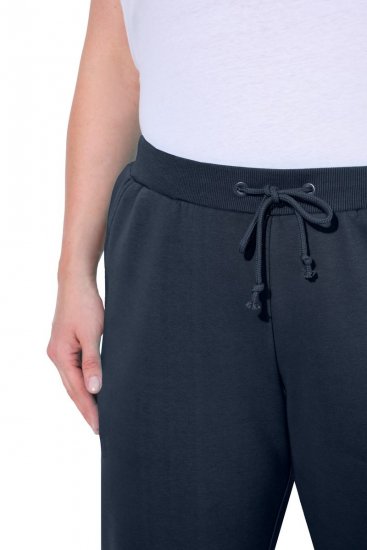 Ulla Popken Basic Drawstring Elastic Waist Cotton Blend Joggers Navy - Nohavice - Nohavice pre ženy vo veľkých veľkostiach