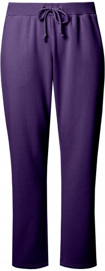 Ulla Popken Basic Drawstring Elastic Waist Cotton Blend Joggers Deep Violet - Džíny & Nohavice vo Veľkých Veľkostiach – Plus Size - 