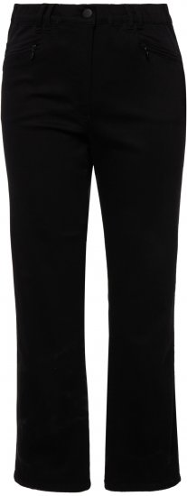 Ulla Popken Basic Mony Tapered Leg Stretch Pants Black - Džíny & Nohavice vo Veľkých Veľkostiach – Plus Size - 