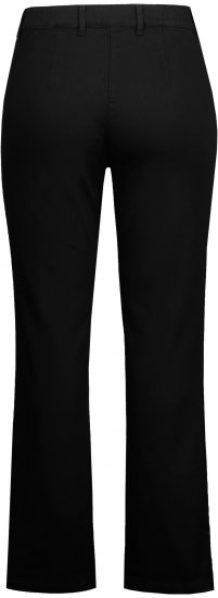 Ulla Popken Basic Mony Tapered Leg Stretch Pants Black - Džíny & Nohavice vo Veľkých Veľkostiach – Plus Size - 