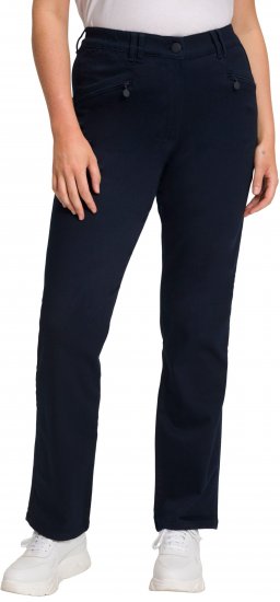 Ulla Popken Basic Mony Tapered Leg Stretch Pants Navy - Džíny & Nohavice vo Veľkých Veľkostiach – Plus Size - 