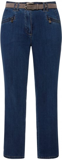 Ulla Popken Mony Elastic Waist Zip Pocket Jeans Blue Denim - Džíny & Nohavice vo Veľkých Veľkostiach – Plus Size - 