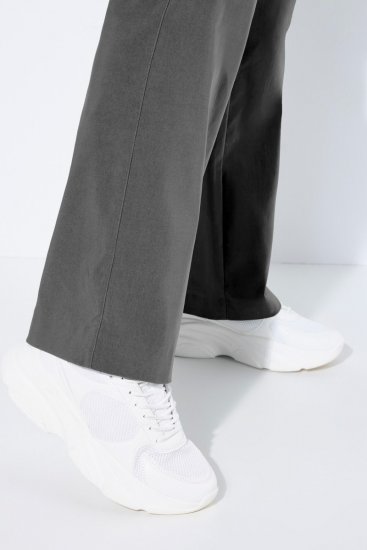 Ulla Popken Bengaline Elastic Waist Thermal Pants Graphite Grey - Nohavice - Nohavice pre ženy vo veľkých veľkostiach