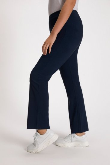 Ulla Popken Bengaline Elastic Waist Thermal Pants Navy - Nohavice - Nohavice pre ženy vo veľkých veľkostiach