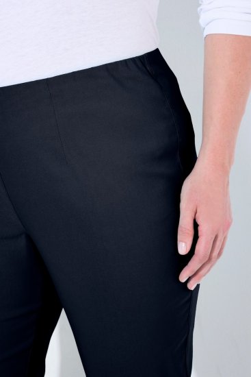 Ulla Popken Bengaline Elastic Waist Thermal Pants Navy - Nohavice - Nohavice pre ženy vo veľkých veľkostiach