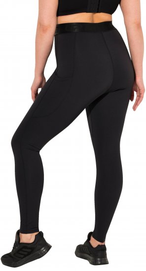 Ulla Popken Lightfit Quick Drying Leggings Black - Džíny & Nohavice vo Veľkých Veľkostiach – Plus Size - 