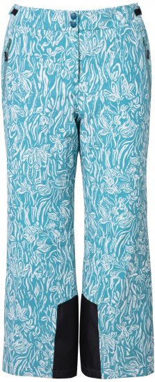 Ulla Popken Floral Print Ski Pants Ice Green - Džíny & Nohavice vo Veľkých Veľkostiach – Plus Size - 