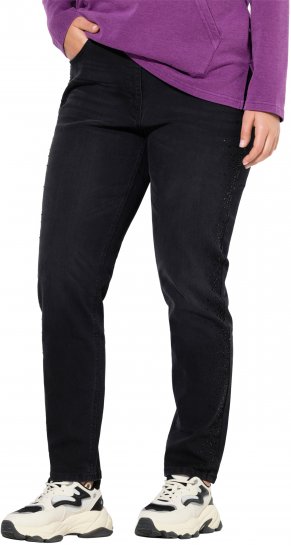 Ulla Popken Rhinestone Detail Stretch Fit Jeans Black - Džíny & Nohavice vo Veľkých Veľkostiach – Plus Size - 