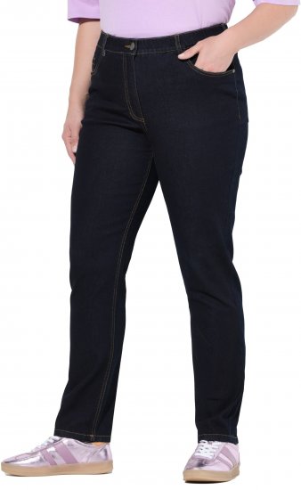 Ulla Popken Stretch Fit Jeans Dark Blue Denim - Džíny & Nohavice vo Veľkých Veľkostiach – Plus Size - 
