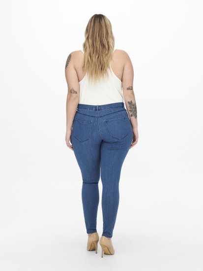 Only Carmakoma Thunder Life Skinny Fit Jeans Blue Denim - Džíny & Nohavice vo Veľkých Veľkostiach – Plus Size - 