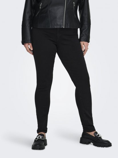 Only Carmakoma Storm Life Skinny Fit jeans Black - Džínsy - 