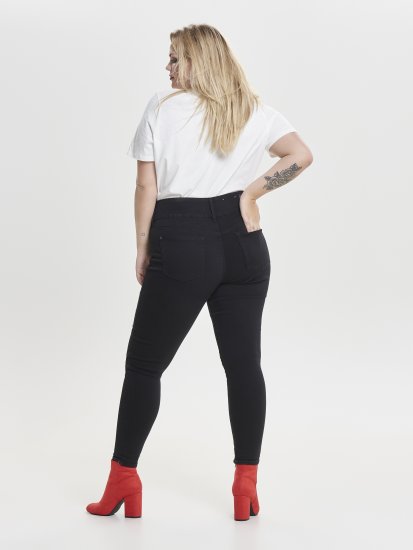 Only Carmakoma Anna Life Skinny Jeans Black - Džínsy - 