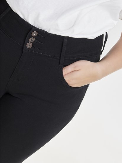Only Carmakoma Anna Life Skinny Jeans Black - Džínsy - 