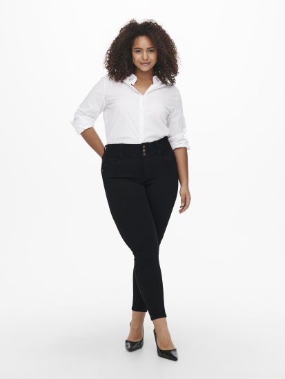 Only Carmakoma Anna Life Skinny Jeans Black - Džínsy - 