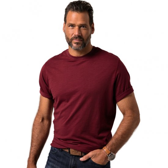 JP1880 T-Shirt Short Sleeve Soft Jersey Red - Tričká - Nadrozmerné tričká - 2XL-14XL