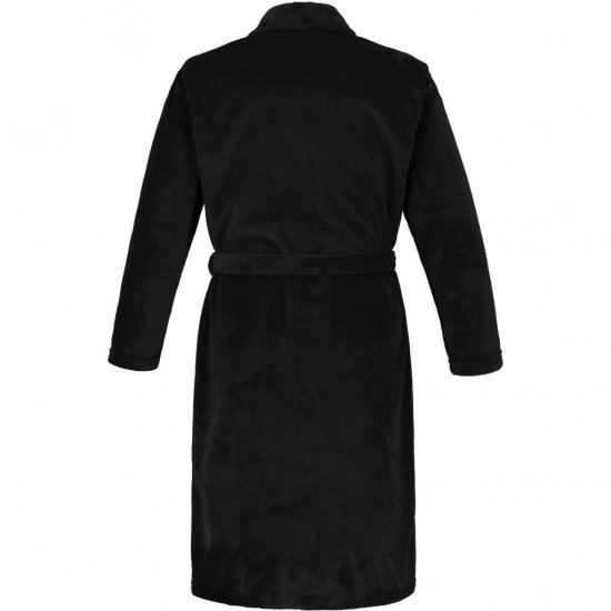 JP1880 Bathrobe with Spacious Patch Pockets Black - Spodná bielizeň - Spodné Prádlo 2XL-8XL