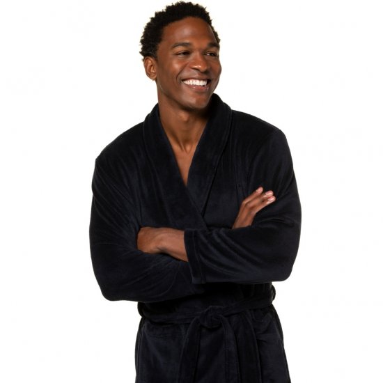 JP1880 Bathrobe with Spacious Patch Pockets Dark Navy - Spodná bielizeň - Spodné Prádlo 2XL-8XL