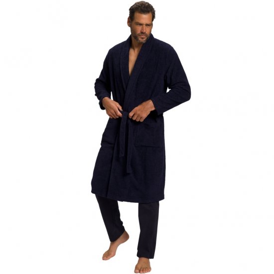JP1880 Bathrobe Extra Soft Terry Cloth Dark Navy - Spodná bielizeň - Spodné Prádlo 2XL-8XL