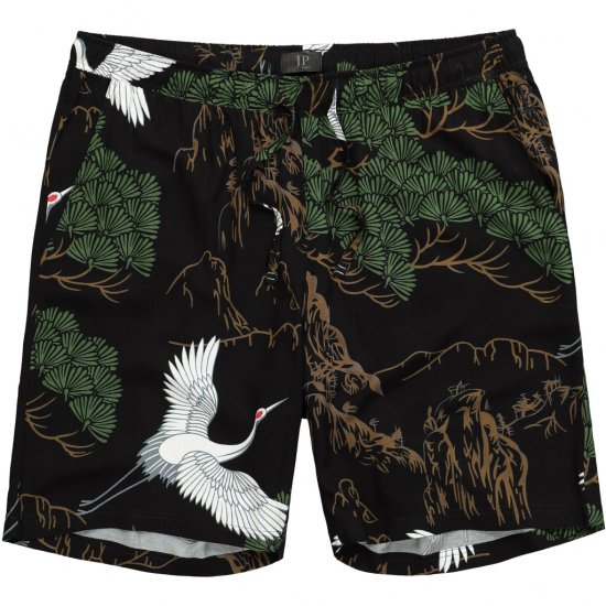 JP1880 Bermuda Shorts All-over Print Black - Šortky - Šortky W40-W60