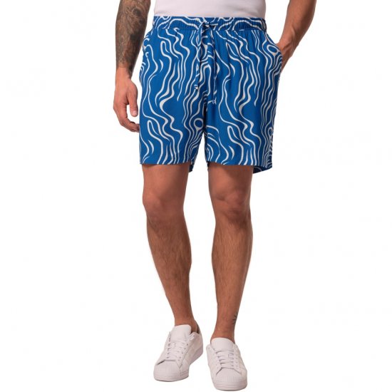 JP1880 Bermuda Shorts All-over Print Royal Blue - Šortky - Šortky W40-W60