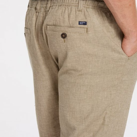 North Latitude 41106 Linen Shorts Beige - Šortky - Šortky W40-W60
