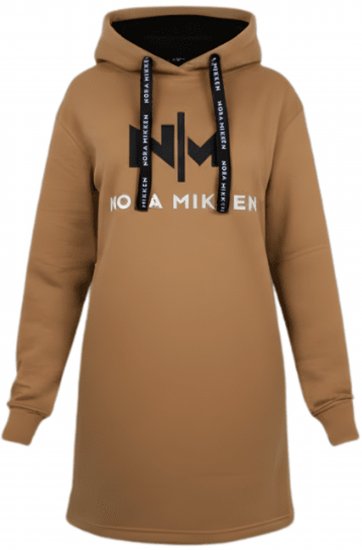 Nora Mikken KADRI Long Hoodie Camel - Mikiny & mikiny bez kapucne - 