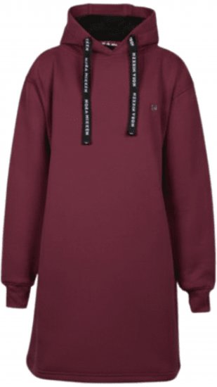 Nora Mikken KRISTINA Long Hoodie Burgundy - Mikiny & mikiny bez kapucne - 
