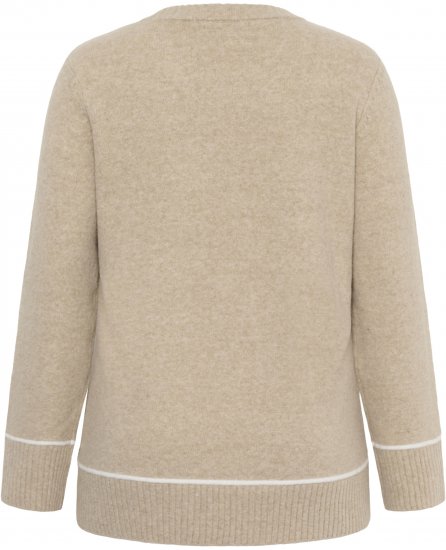 Kaffe Curve Jina Knit Pullover Feather Grey Melange - Pletené svetre - 
