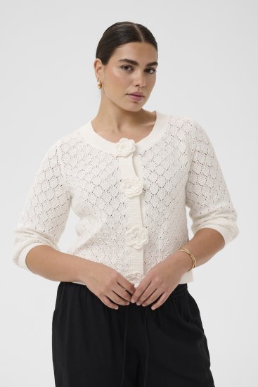 Kaffe Curve Kathrina Pullover White - Pletené svetre - 
