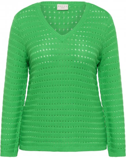 Kaffe Curve Metty Pullover Bright Green - Pletené svetre - 