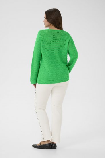 Kaffe Curve Metty Pullover Bright Green - Pletené svetre - 