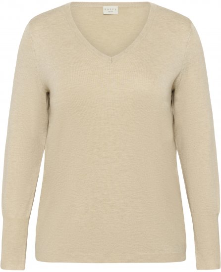 Kaffe Curve Lizzy Long Sleeve Pullover Feather Grey Melange - Pletené svetre - 