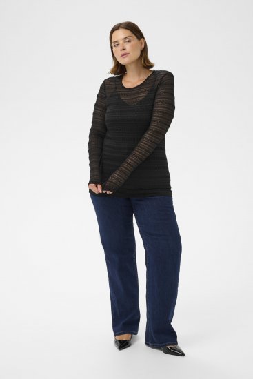 Kaffe Curve Hanna Lace Long Sleeve T-Shirt - Tričká s dlhým rukávom - 