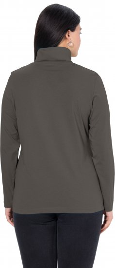 Ulla Popken Basic Long Sleeve Slim Fit Turtleneck Graphite Grey - Mikiny & mikiny bez kapucne - 