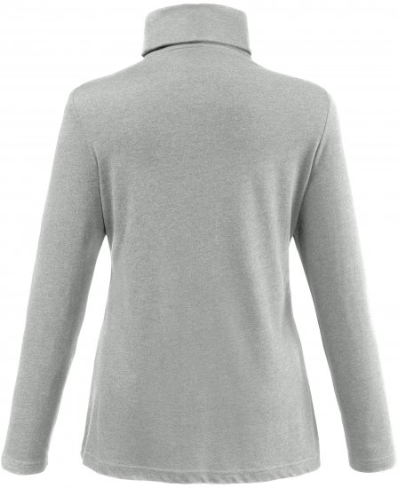 Ulla Popken Basic Long Sleeve Slim Fit Turtleneck Light Grey Melange - Mikiny & mikiny bez kapucne - 