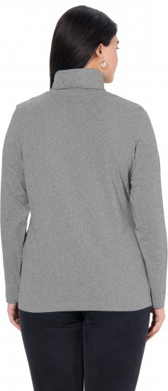 Ulla Popken Basic Long Sleeve Slim Fit Turtleneck Light Grey Melange - Mikiny & mikiny bez kapucne - 