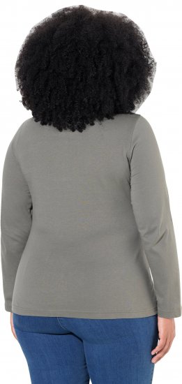 Ulla Popken Basic Long Sleeve Slim Fit Turtleneck Grey - Mikiny & mikiny bez kapucne - 