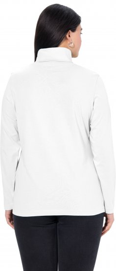 Ulla Popken Basic Long Sleeve Slim Fit Turtleneck Off-White - Mikiny & mikiny bez kapucne - 