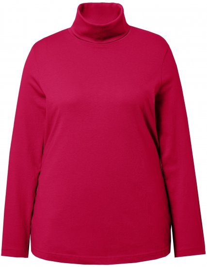 Ulla Popken Basic Long Sleeve Slim Fit Turtleneck Red - Mikiny & mikiny bez kapucne - 