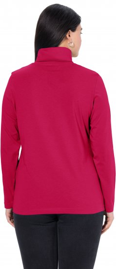Ulla Popken Basic Long Sleeve Slim Fit Turtleneck Red - Mikiny & mikiny bez kapucne - 
