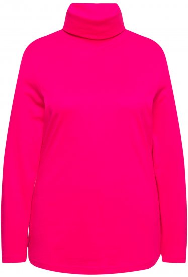 Ulla Popken Basic Long Sleeve Slim Fit Turtleneck Red Pink - Mikiny & mikiny bez kapucne - 