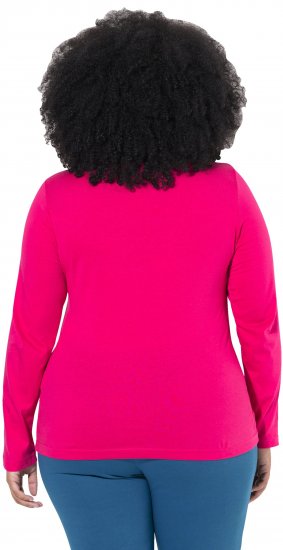 Ulla Popken Basic Long Sleeve Slim Fit Turtleneck Red Pink - Mikiny & mikiny bez kapucne - 