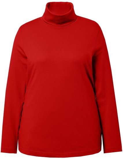 Ulla Popken Basic Long Sleeve Slim Fit Turtleneck Dark Berry - Mikiny & mikiny bez kapucne - 