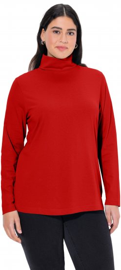 Ulla Popken Basic Long Sleeve Slim Fit Turtleneck Dark Berry - Mikiny & mikiny bez kapucne - 